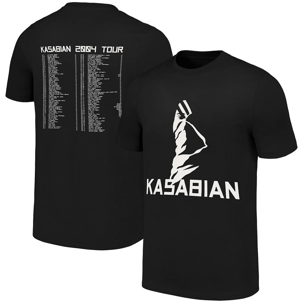 Unisex Black Kasabian Ultra Face 2004 Tour T-Shirt