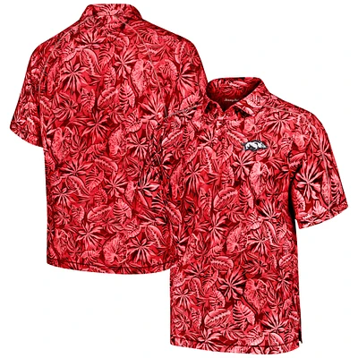 Men's Tommy Bahama Cardinal Arkansas Razorbacks Tropical Score IslandZone Polo