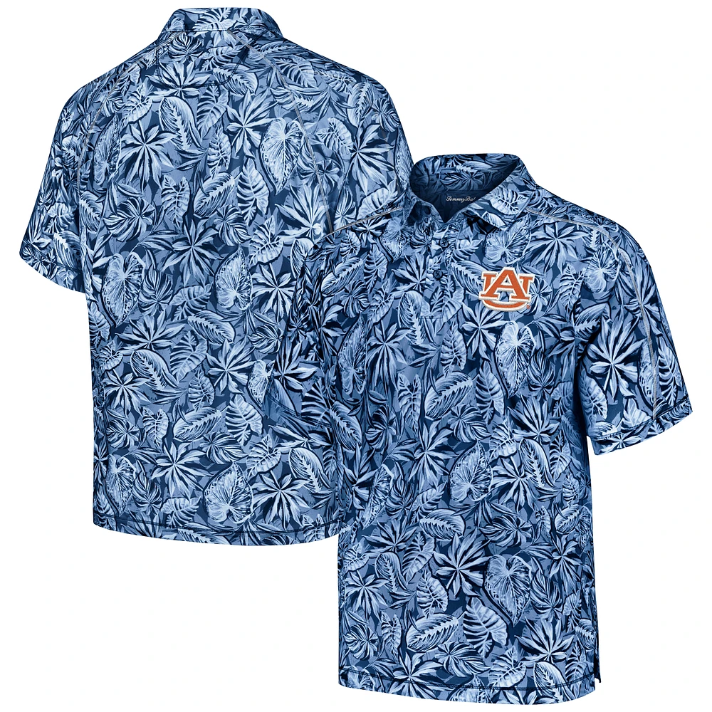 Men's Tommy Bahama Blue Auburn Tigers Tropical Score IslandZone Polo