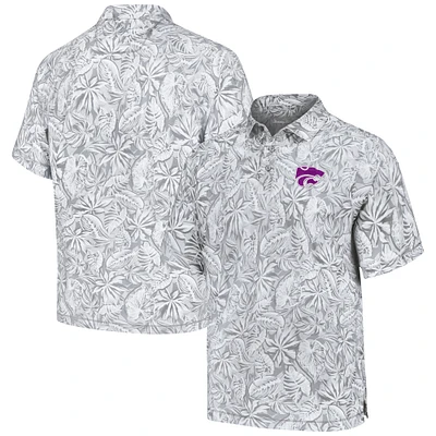 Men's Tommy Bahama Gray Kansas State Wildcats Tropical Score IslandZone Polo