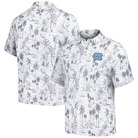 Men's Tommy Bahama Gray North Carolina Tar Heels Sport Cabana Shores IslandZone Tri-Blend Polo