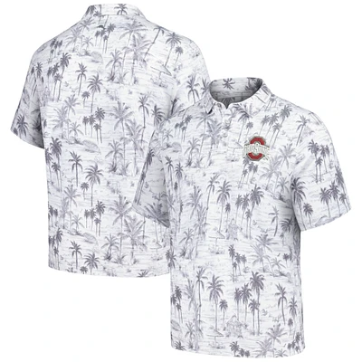 Men's Tommy Bahama Gray Ohio State Buckeyes Sport Cabana Shores IslandZone Tri-Blend Polo