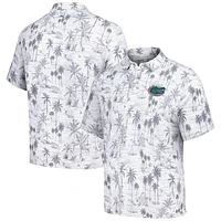 Men's Tommy Bahama Gray Florida Gators Sport Cabana Shores IslandZone Tri-Blend Polo