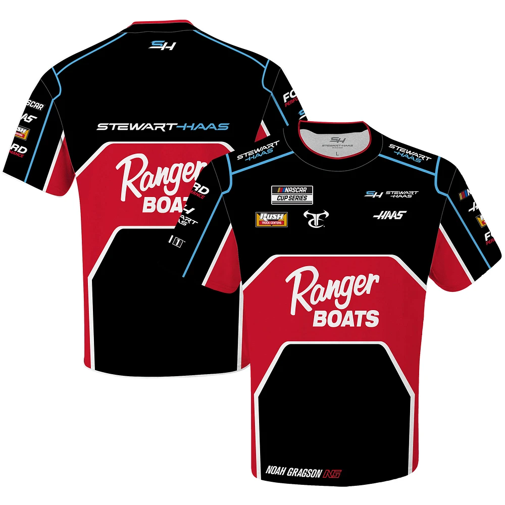 Men's Stewart-Haas Racing Team Collection  Black Noah Gragson Sublimated Uniform T-Shirt