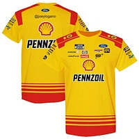 Youth Team Penske  Yellow/Red Joey Logano Shell-Pennzoil Uniform T-Shirt