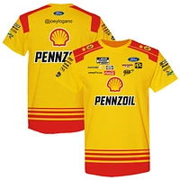 Youth Team Penske  Yellow/Red Joey Logano Shell-Pennzoil Uniform T-Shirt