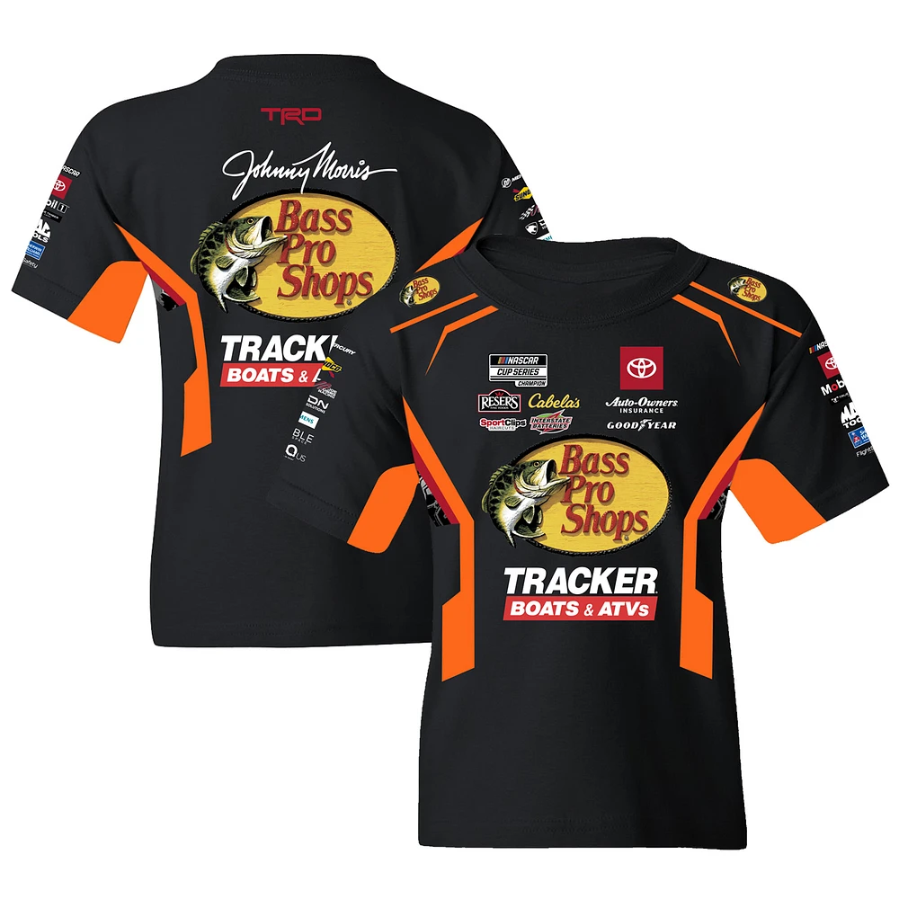 Youth Joe Gibbs Racing Team Collection Black/Orange Martin Truex Jr Bass Pro Shops Uniform T-Shirt