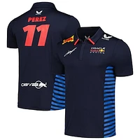 Men's Castore Sergio Perez Navy Red Bull Racing 2024 Team Polo