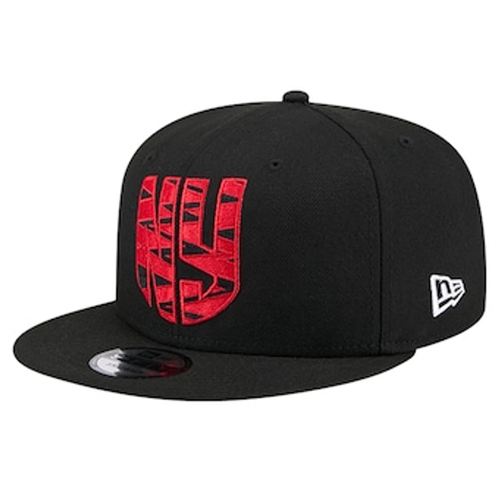 Men's New Era Black New York Red Bulls 2024 Jersey Hook 9FIFTY Snapback Hat