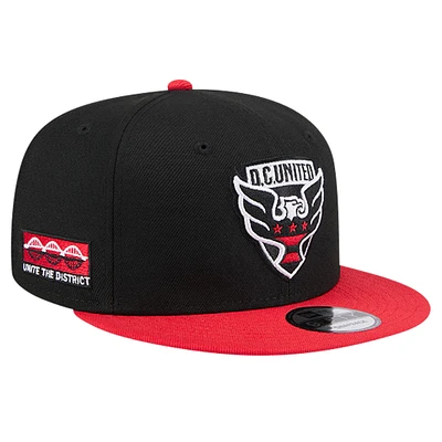 Men's New Era Black D.C. United 2024 Jersey Hook 9FIFTY Snapback Hat