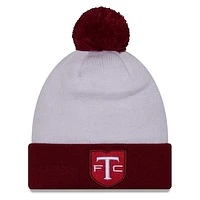 Men's New Era  White Toronto FC Jersey Hook Cuff Knit Hat with Pom