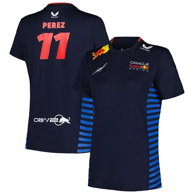 Women's Castore Sergio Perez Navy Red Bull Racing 2024 Driver T-Shirt