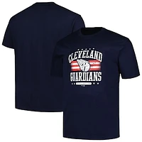 Men's Profile  Navy Cleveland Guardians Big & Tall Americana T-Shirt