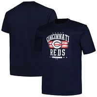 Men's Profile  Navy Cincinnati Reds Big & Tall Americana T-Shirt