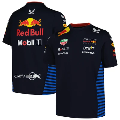 Youth Castore Navy Red Bull Racing 2024 Team Set Up T-Shirt