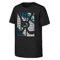 Youth Black San Jose Sharks Box T-Shirt