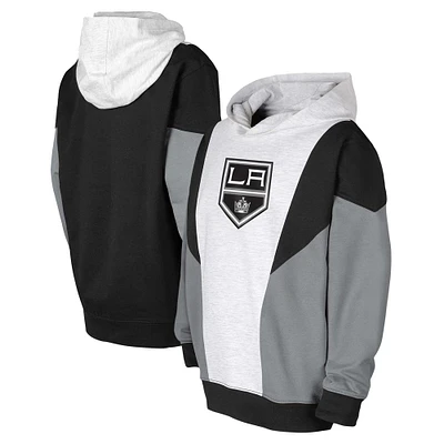 Youth Ash/Black Los Angeles Kings Champion League Fleece Pullover Hoodie