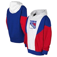 Youth Ash/Blue New York Rangers Champion League Fleece Pullover Hoodie