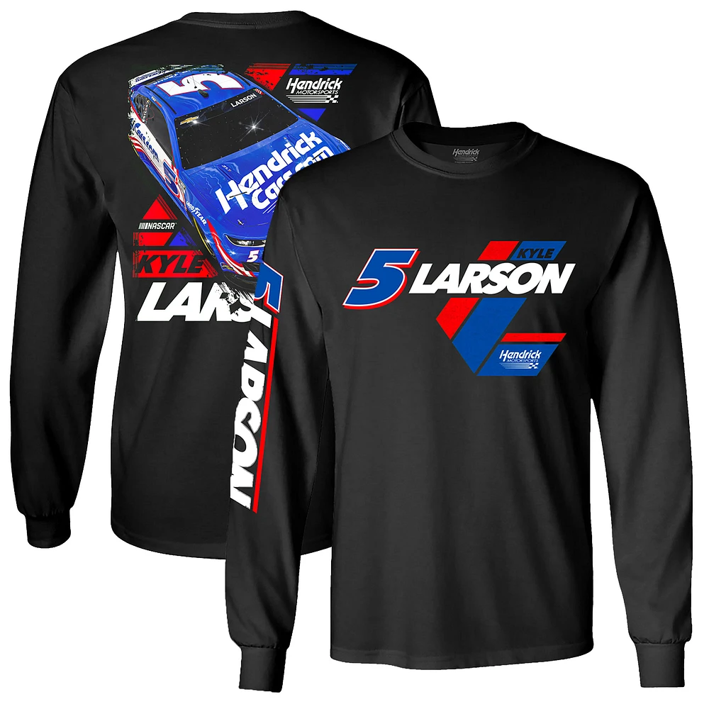 Men's Hendrick Motorsports Team Collection  Black Kyle Larson  Car Long Sleeve T-Shirt