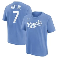 Youth Nike Bobby Witt Jr. Light Blue Kansas City Royals Home Player Name & Number T-Shirt