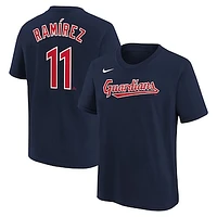 Youth Nike Jose Ramirez Navy Cleveland Guardians Home Player Name & Number T-Shirt