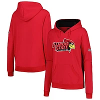 Women's Stadium Athletic Red Illinois State Redbirds Big Logo Pullover Hoodie