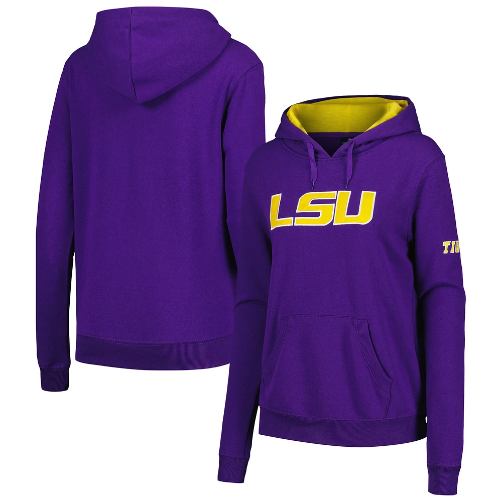 Women's Stadium Athletic Purple LSU Tigers Big Logo Pullover Hoodie