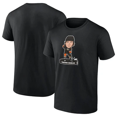 Men's Fanatics Trevor Zegras Black Anaheim Ducks Player Bobblehead T-Shirt