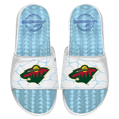 Men's ISlide  White Minnesota Wild Ice Gel Slide Sandals