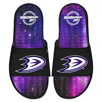 Men's ISlide  Black Anaheim Ducks Galaxy Gel Slide Sandals