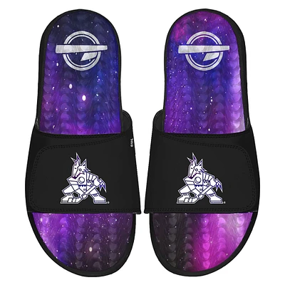 Men's ISlide  Black Arizona Coyotes Galaxy Gel Slide Sandals