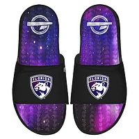 Men's ISlide  Black Florida Panthers Galaxy Gel Slide Sandals