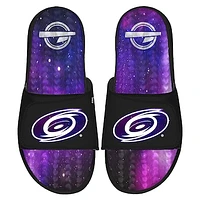 Men's ISlide  Black Carolina Hurricanes Galaxy Gel Slide Sandals