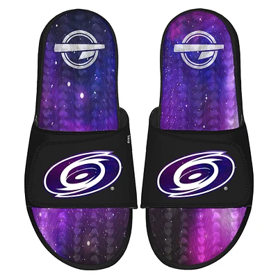 Men's ISlide  Black Carolina Hurricanes Galaxy Gel Slide Sandals