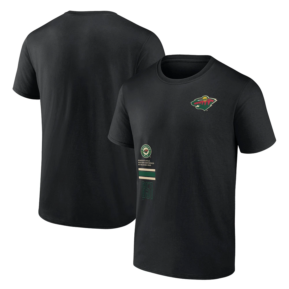 Men's Fanatics Black Minnesota Wild Represent T-Shirt