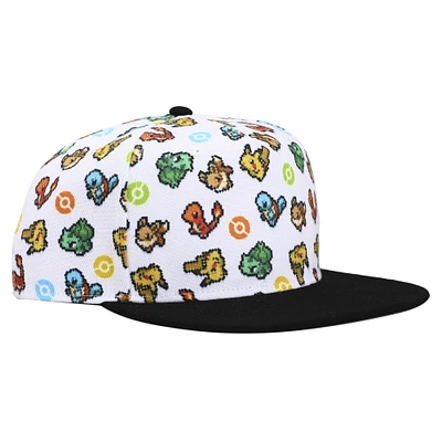 Unisex  White Pokemon Starters Adjustable Hat