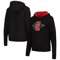 Women's Stadium Athletic Black San Diego State Aztecs Big Logo Pullover Hoodie