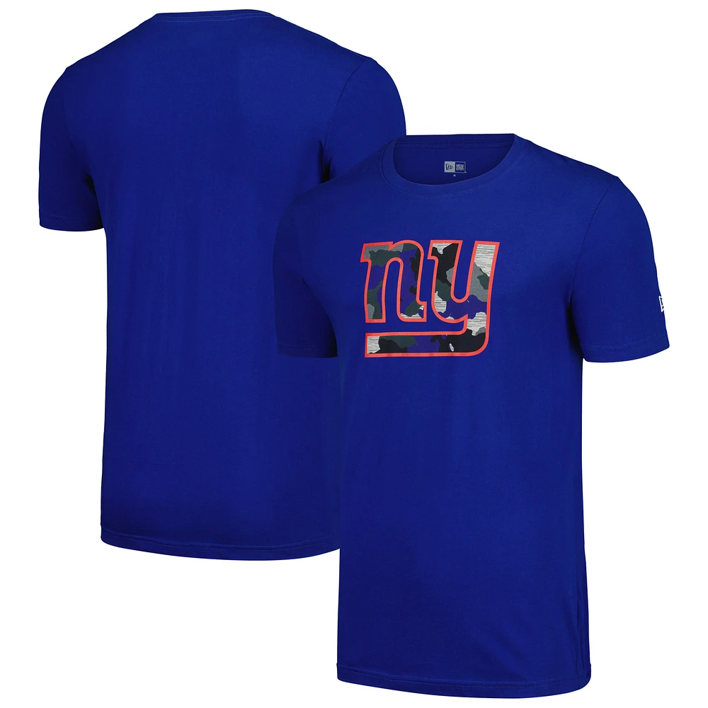 Men's New Era Royal York Giants Camo Logo T-Shirt