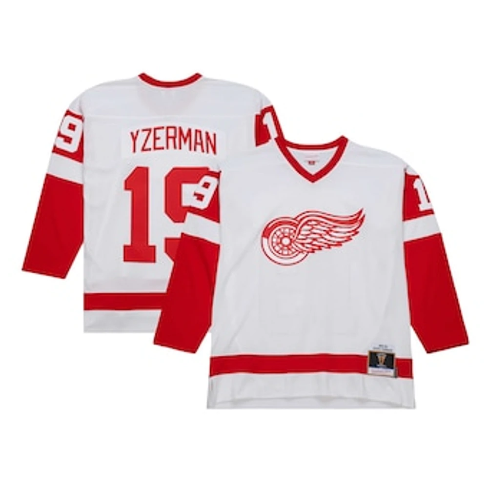 Men's Mitchell & Ness Steve Yzerman White Detroit Red Wings  1983/84 Blue Line Player Jersey