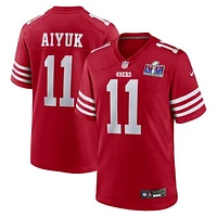 Men's Nike Brandon Aiyuk Scarlet San Francisco 49ers Super Bowl LVIII Game Jersey