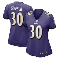 Women's Nike Trenton Simpson  Purple Baltimore Ravens Game Jersey