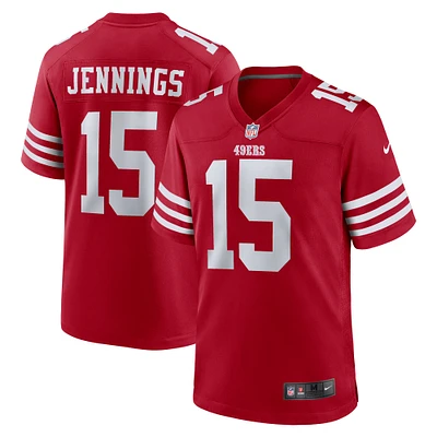 Men's Nike Jauan Jennings  Scarlet San Francisco 49ers Game Jersey