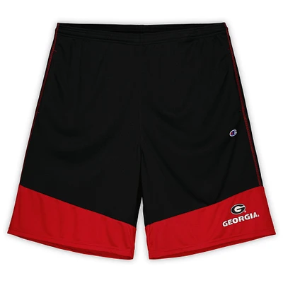 Men's Profile Black Georgia Bulldogs Big & Tall Interlock Cuff Shorts