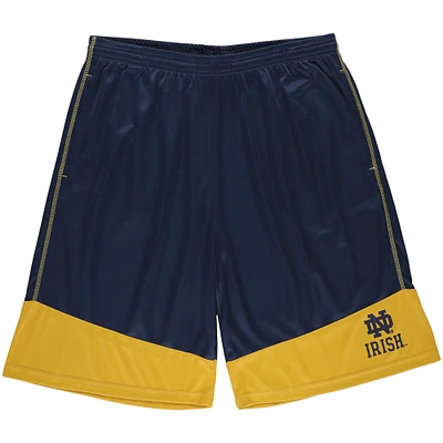 Men's Profile Navy Notre Dame Fighting Irish Big & Tall Interlock Cuff Shorts