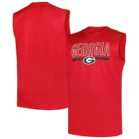 Men's Profile Red Georgia Bulldogs Big & Tall Tank Top