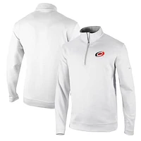 Men's Columbia White Carolina Hurricanes Wickham Hills Omni-Wick Quarter-Zip Jacket