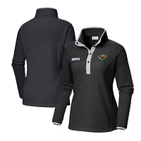 Women's Columbia Black Minnesota Wild Benton Springs Half-Snap Jacket