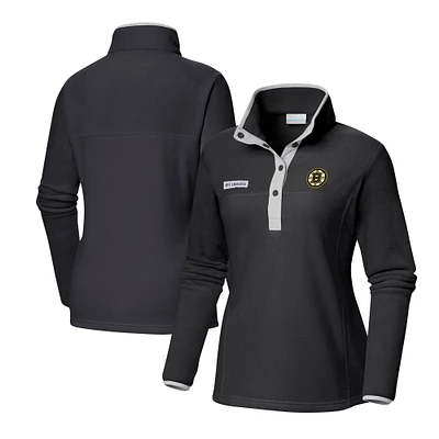 Women's Columbia Black Boston Bruins Benton Springs Half-Snap Jacket