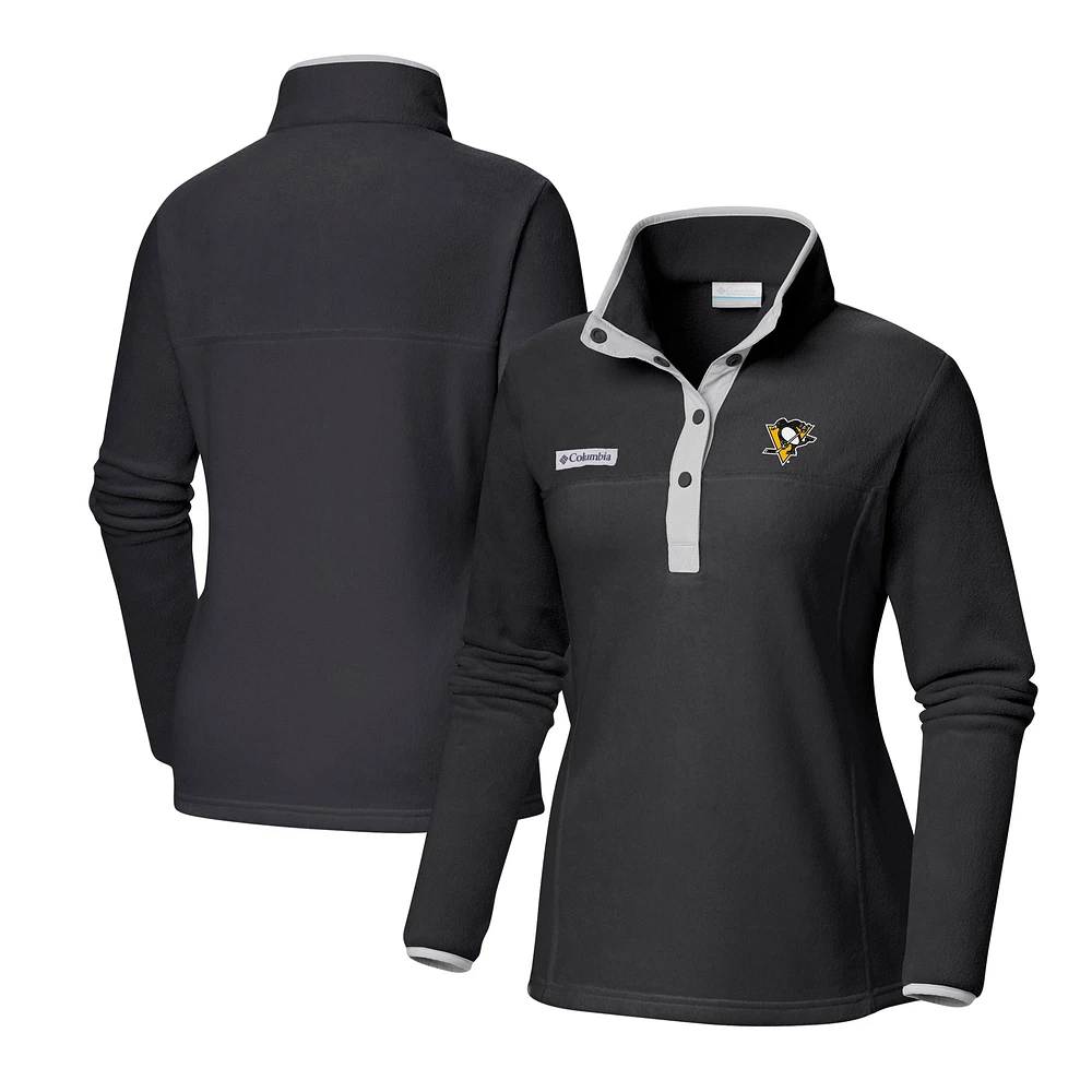 Women's Columbia Black Pittsburgh Penguins Benton Springs Half-Snap Jacket