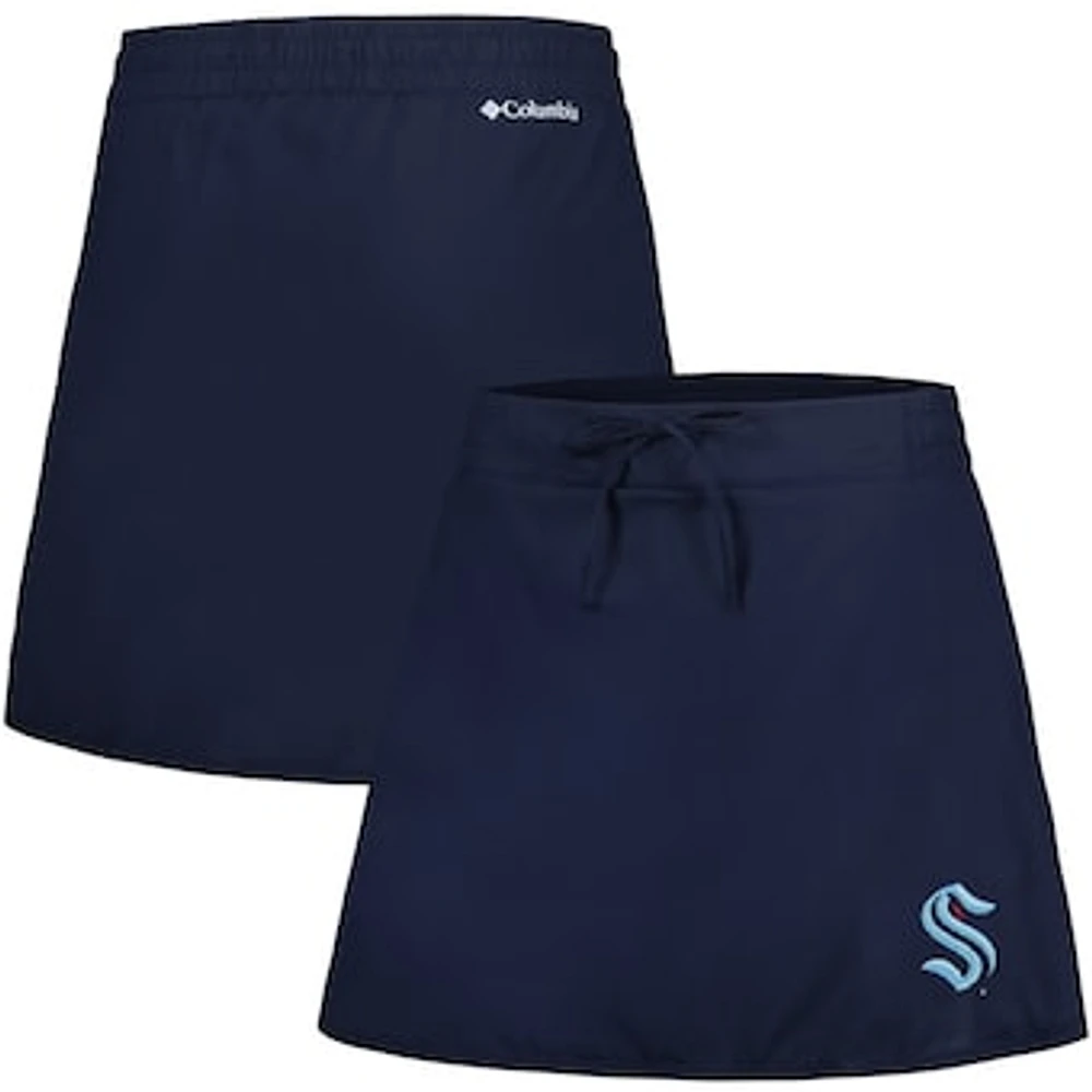 Women's Columbia Deep Sea Blue Seattle Kraken Lakewood Pines Omni-Wick Skort